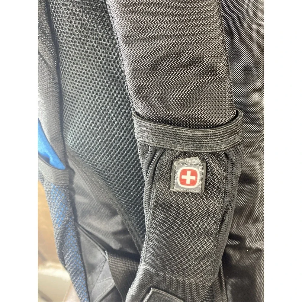 Swissgear Wenger Laptop Backpack Blue Black Travel Work School‎ Daypack Padded